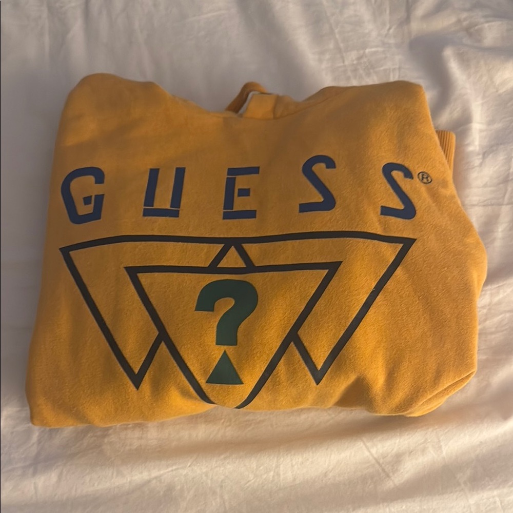Guess Yellow Crewneck Sweater Vibrant Style